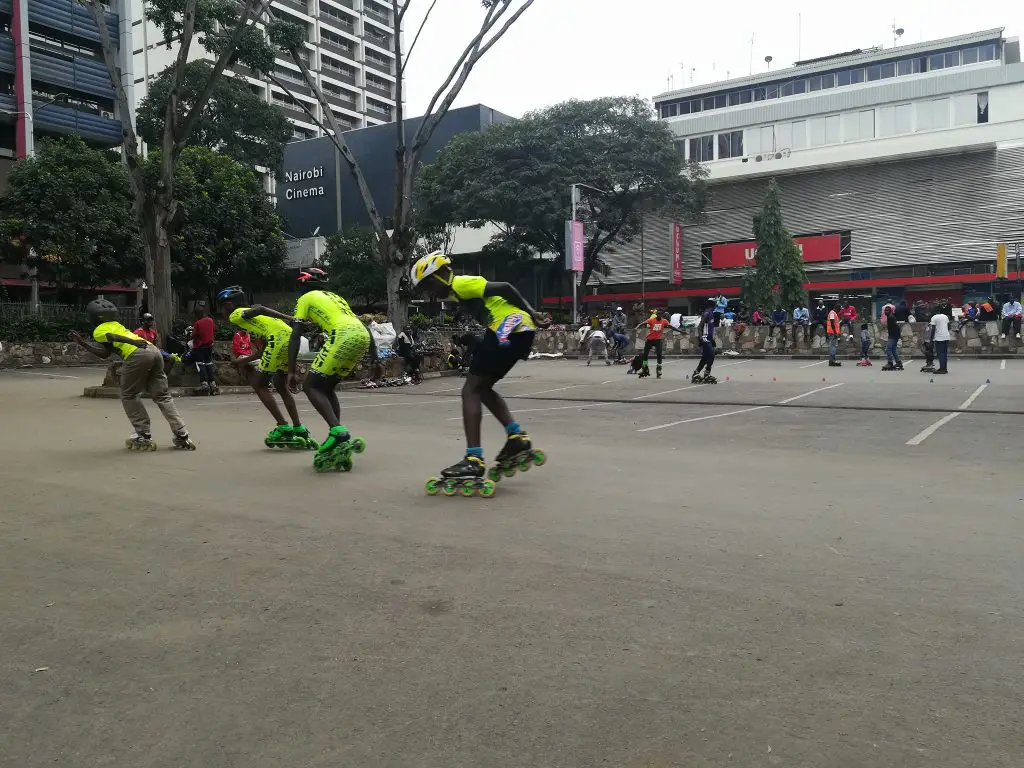 Skating at Nairobi Sunken Park